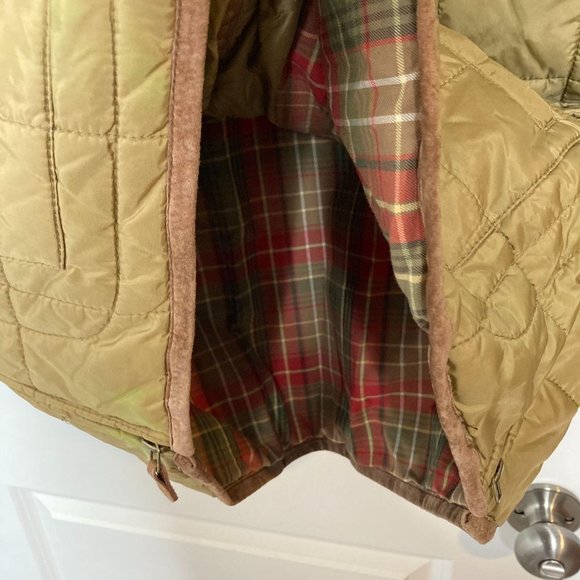 Lauren Ralph Lauren Tan Square Quilted Jacket M - Picture 12 of 14